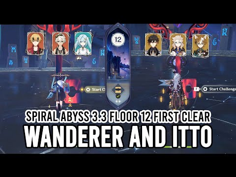 C0 Wanderer and C1 Itto Hypercarry - New Spiral Abyss 3.3 Floor 12 | Genshin Impact