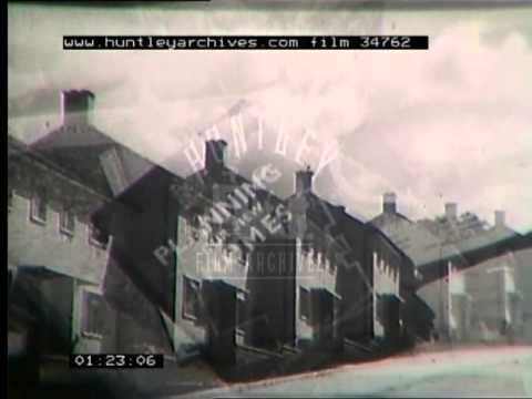 Industry and house construction in Birmingham in the Midlands.  1930's.  Film 34762