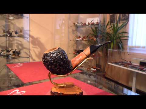 Briar pipe Paronelli 9mm half bent pear sea coral dark -  eBay item number: 400669889027