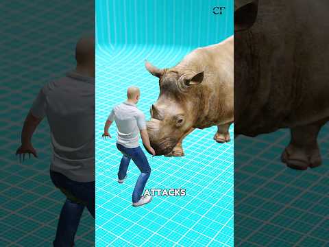 How to survive a Rhino Attack!😯#shorts