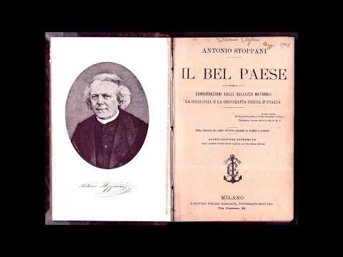 Antonio Stoppani -  IL BEL PAESE - Copertina e indice