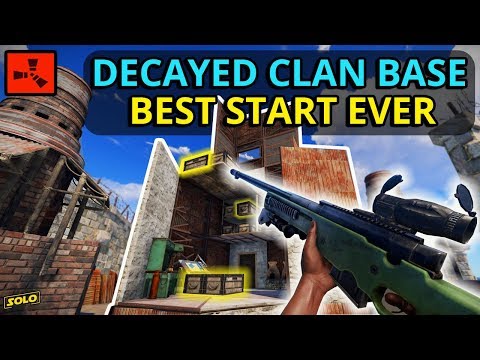 RICH RUST DECAYED CLAN BASE Gives An INSANELY LUCKY START! - Rust (1/4)