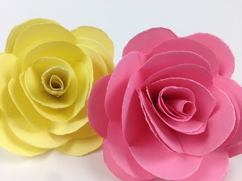 How to Make Paper Roses Flower Easily - EasyCrafts DIY | Paper Flowers: Make Your Own Paper Rose Video