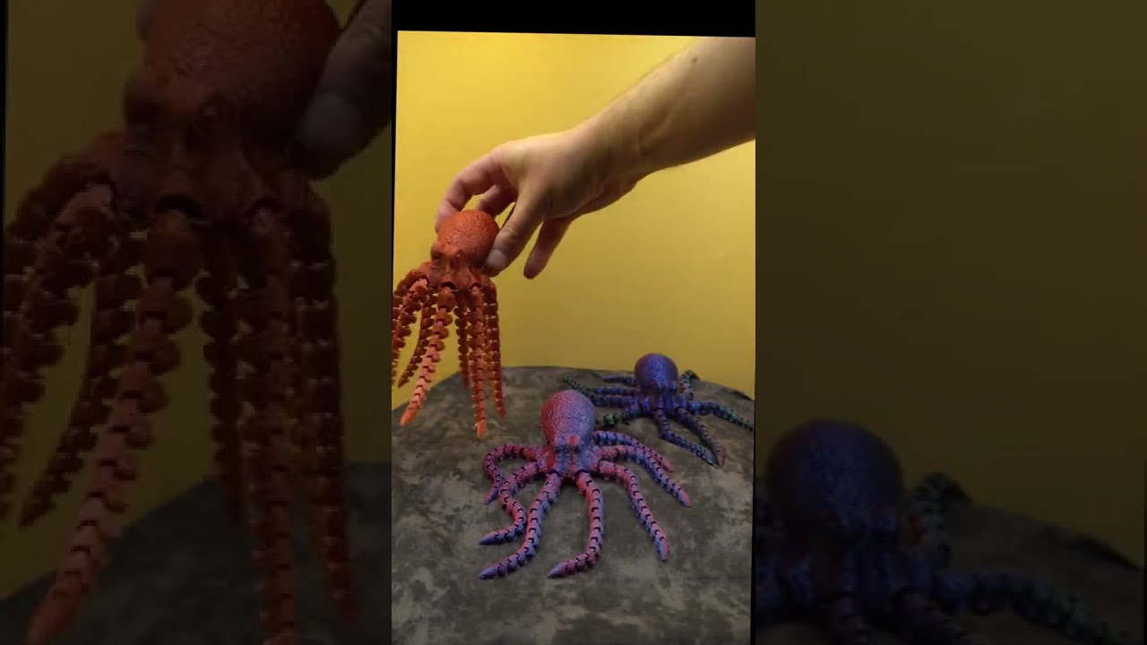 3D Printed Octopus and Timelapse #shorts