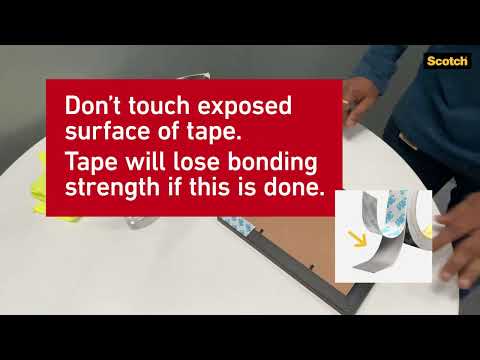 3M Scotch Indoor Double Sided Tape Installation video
