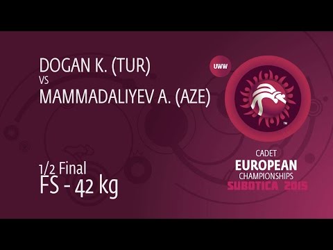 1/2 FS - 42 kg: K. DOGAN (TUR) df. A. MAMMADALIYEV (AZE), 8-4