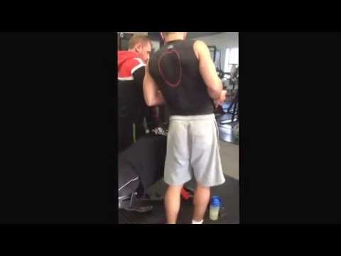 Bodybuilding 62.5kg incline dumbell press 4 weeks out contest prep matthew mckeegan