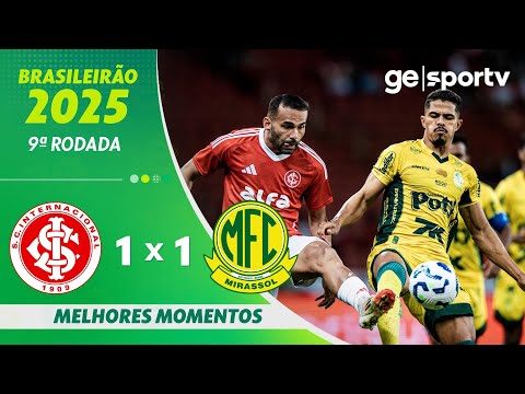 Gols e lances de Internacional x Mirassol