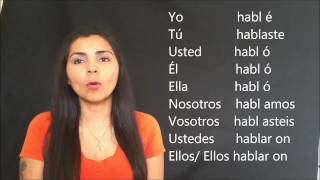 Learn Spanish, How to Conjugate -ar verbs in Present, Past, Future Español (latinoamerica)