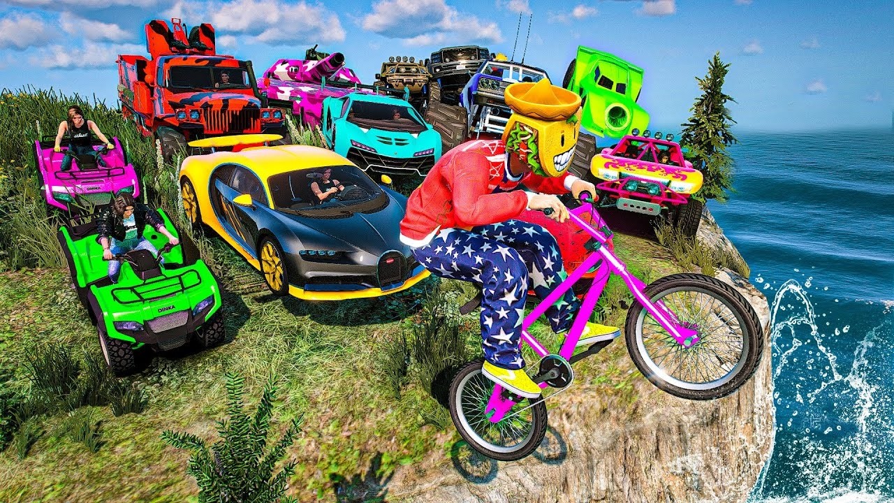 TODOS CONTRA MI EN BICI! SALTO AL VACIO!! - GTA 5 ONLINE