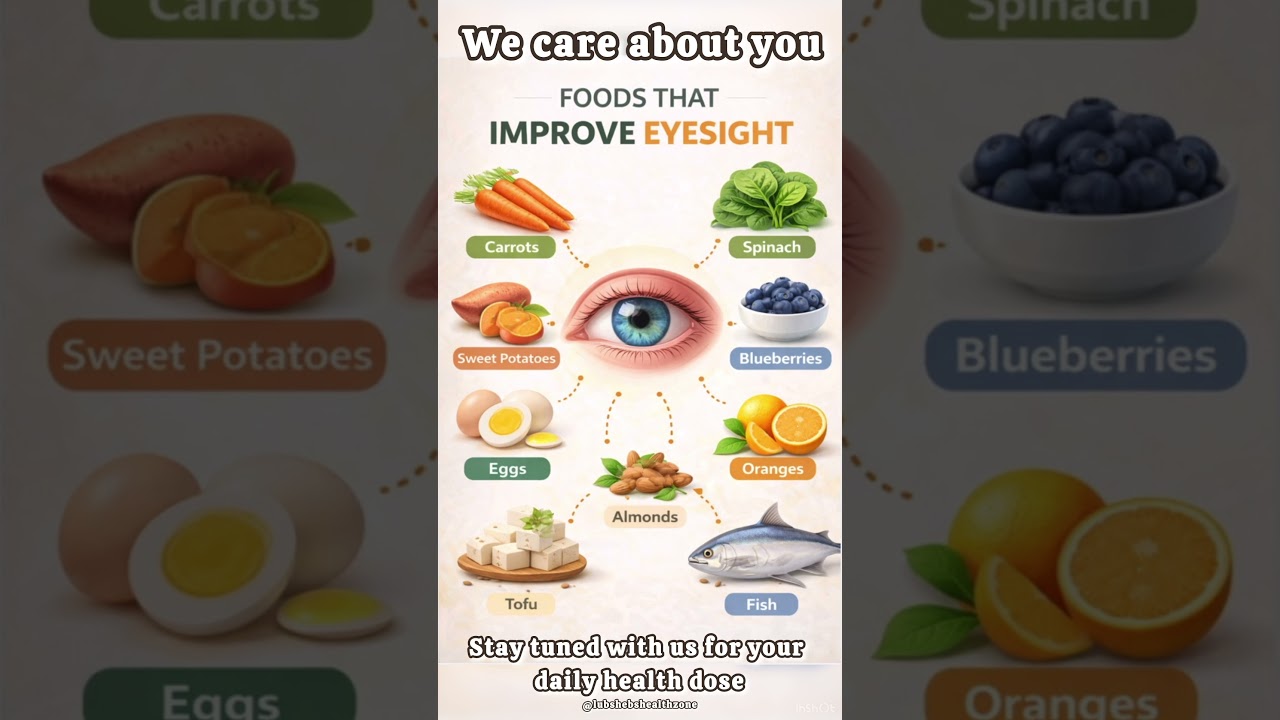 Foods that improve eyesight👀| Your Daily Dose of Your Better health 🥗🏥😷 #lubshebHealthZone#care