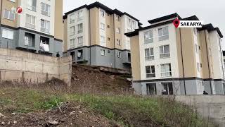 İstinat Duvarı Çöktü, 3 Bina Boşaltıldı
