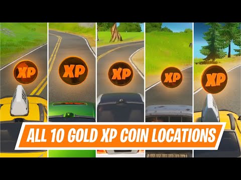 All 10 Gold Legendary XP Coin Locations in Fortnite - All Secret Gold XP Coins Chapter 2 Season 3