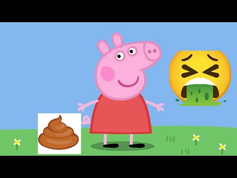peppa pig peida no chão