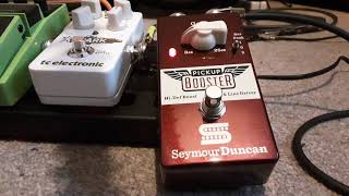 Video thumbnail for Seymour Duncan pickup booster demo by darkstar!