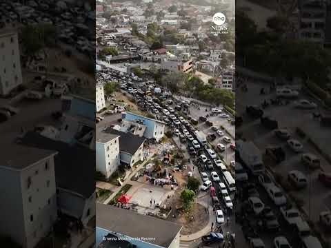 Drone footage captures destruction after earthquakes strike Venezuela