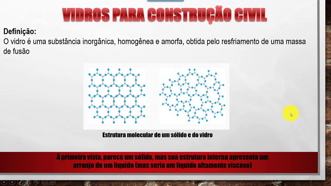 Materiais de Construção - VIDROS (unidade 7)