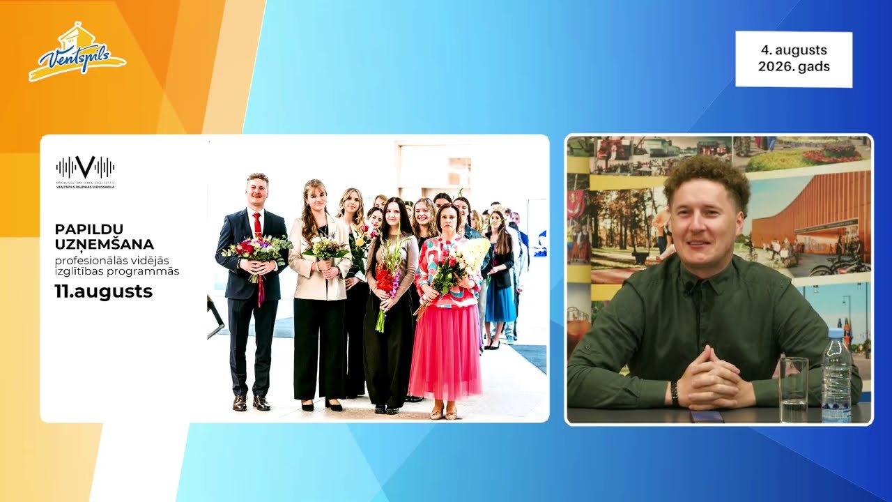 VIDEO: J.Macpans par Ventspils Mūzikas vidusskolas aktualitātēm – 04.08.2026.