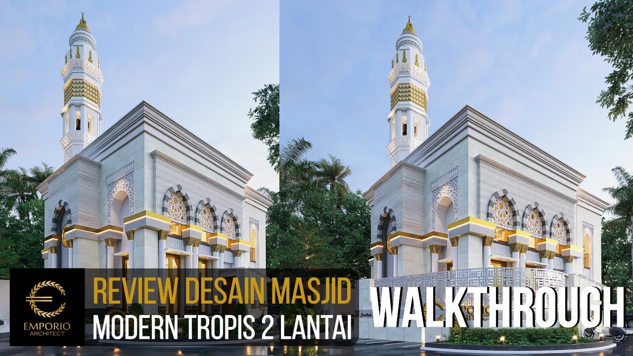 Video 3D Desain Masjid Modern 2 Lantai - Sidoarjo, Jawa Timur