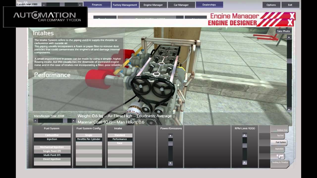 Automation - Engine Designer - New Engine Sounds and Power Figures