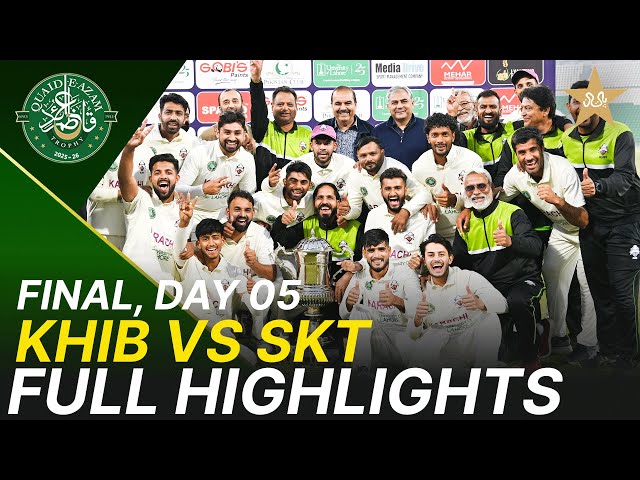 Full Highlights | Quaid-e-Azam Trophy 2025-26 Final | Day 5 | Karachi vs Sialkot | M2P1K