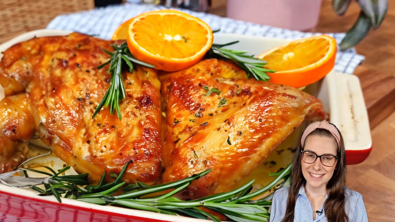 FRANGO ASSADO COM LARANJA E MEL,  VOCÊ NÃO VAI ACREDITAR QUE DELICIA!