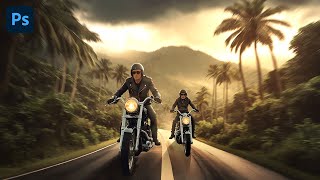 Create a Movie Style Motorcycle Poster in Photoshop