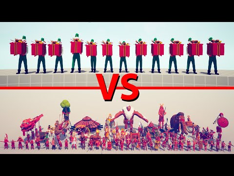 10x PRESENT ELVES vs EVERY FACTION - Totally Accurate Battle Simulator TABS