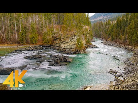 4K Best Scenic Nature Places of Canada - Stunning Rivers - Relax Video with Nature Sounds - Part #1