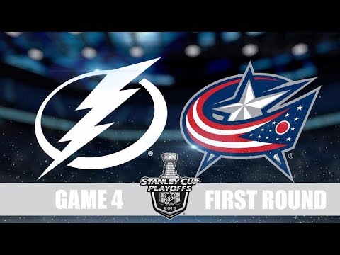 Blue Jackets VS Lightning in Game 4 Тампа & Каламбус Плей-офф, 1/8 финала, Обзор матча