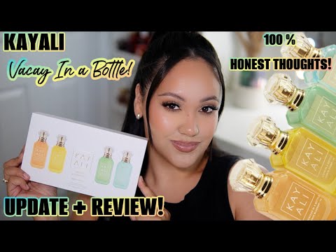 KAYALI VACAY IN A BOTTLE PERFUME SET 🌴🍌🥥 UPDATE + REVIEW!  | IS IT WORTH IT? 🤔 | AMY GLAM ✨