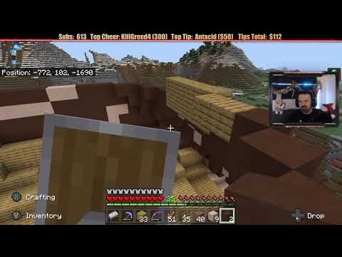 Minecraft "Chill Stream" Dec. 31, 2019 pt2 - Almost Done...OUT Of Resources?!