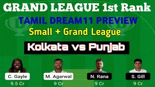 KKR vs PBKS Dream11 Prediction In Tamil | Kolkata vs Punjab Ipl Dream11 Team | Tamil Fantasy Tips
