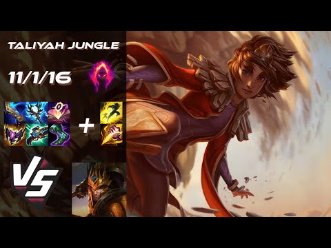 JUNGLE Taliyah vs Jarvan IV - EU Grandmaster Patch 14.18