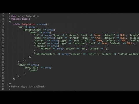 Tutoriel CakePHP Plugin Migrations