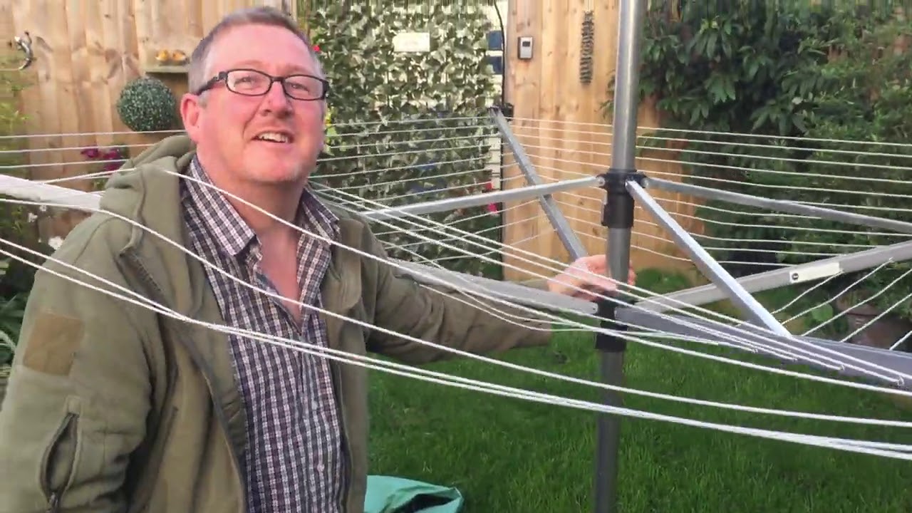 Watch video Brabantia Lift-O-Matic Rotary Airier - 50m - 1 year + review. Lots of use... Now Brabantia Lift-O-Matic Rotary Airier - 50m - 1 year + review. Lots of use...