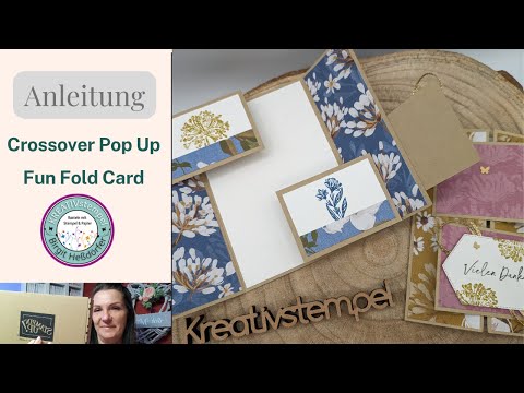 Anleitung Crossover Pop Up Fun Fold Card / Bastel-Challenge mit Mee Fisch`s Bastelecke
