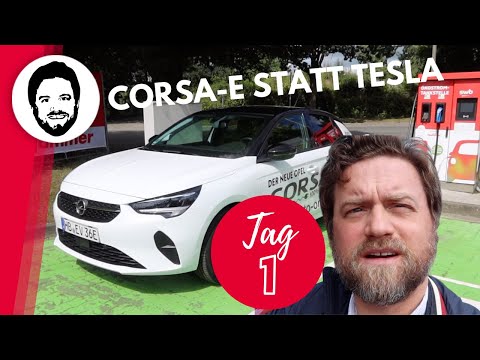 CORSA-E instead of TESLA - one week of E-Opel practical testing - Day 1 - the little charging puz...
