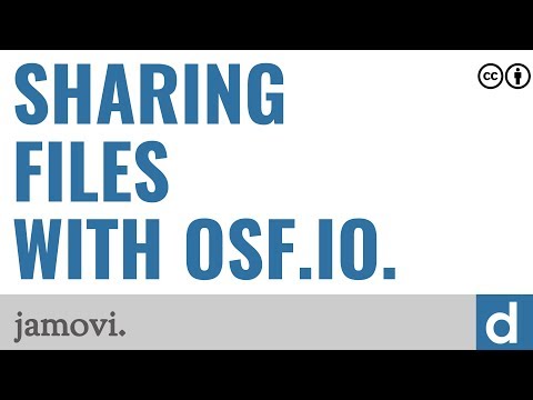 Sharing with OSF.io — jamovi