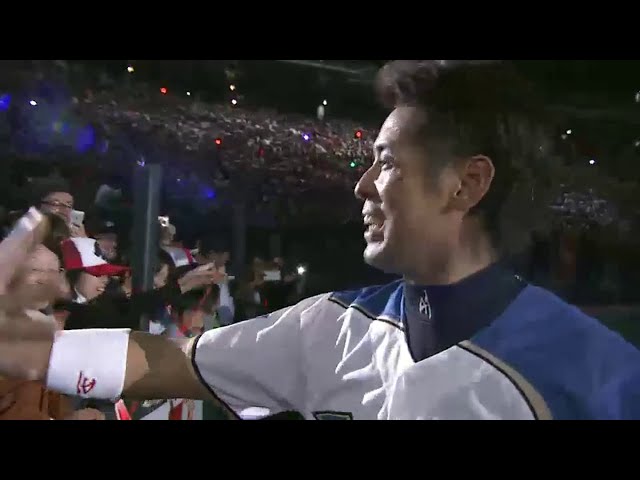 ファイターズ・稲葉 4万人の大観衆へ感謝をこめてグラウンド一周!! 2014/10/5 F-E