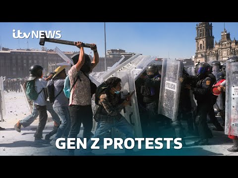 More than 100 police officers injured in Gen Z protests against government in Mexico | ITV News