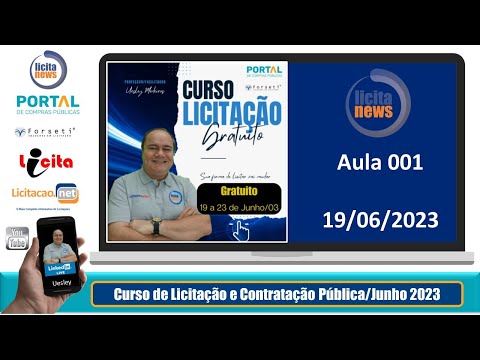 Curso de Licitação e Contratação Pública - Aula 001 - Gratuita - Junho de 2023