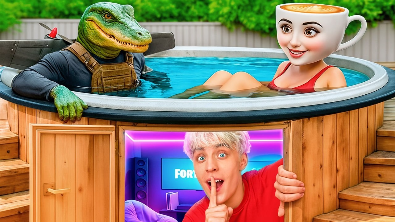 We Built 3 SECRET Rooms to Spy on Bombardiro Crocodilo!