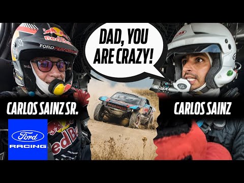 Sainz Snr welcomes surprise guest in Raptor T1+ | Ford Racing
