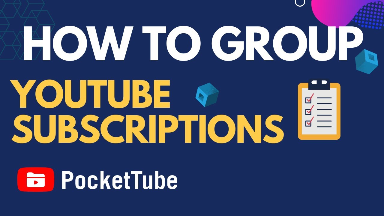How To Organize Youtube Subscriptions Into Collection[Folder] PocketTube Chrome extension 2023