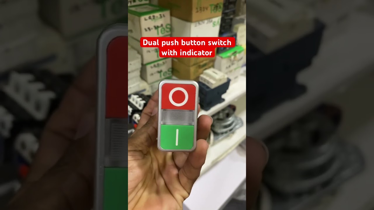 Dual push button switch with indicator #pushbutton #electrical #switch tch