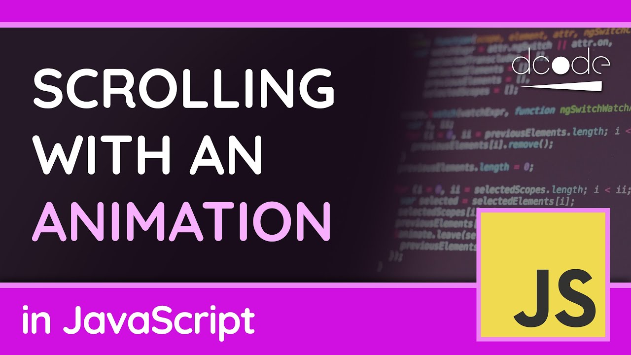 Scrolling with animations using 