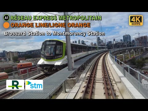 Montreal Metro & REM POV Walk: Brossard Station to Montmorency Station Via Gare Centrale 【4K】