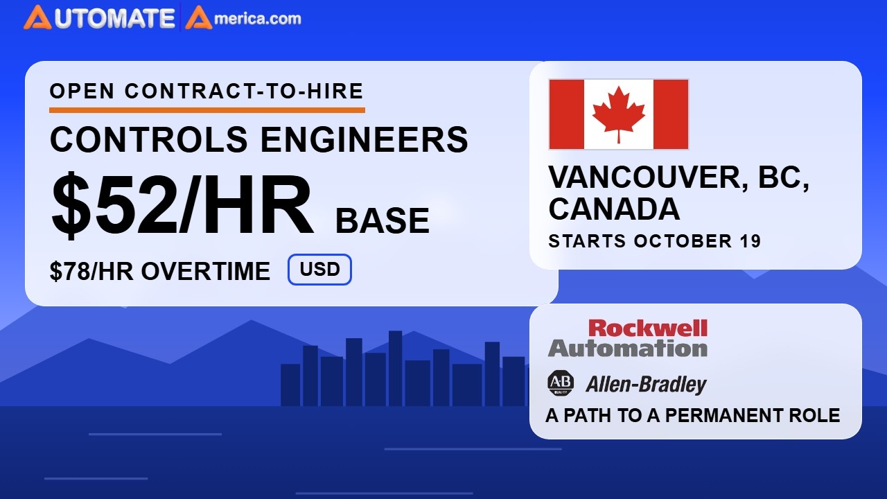 Watch the video for this contract: Controls Engineer - Vancouver, British Columbia