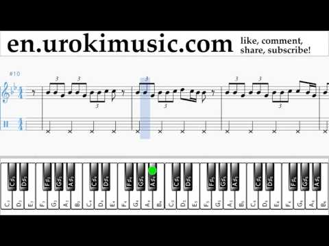 Piano lessons (right hand) Kesha - Praying Sheet Music Tutorial um-i352